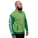 YAKWARY Men Green Bomber Jacket