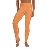 YAKWARY Orange Yoga Leggings With Pocket