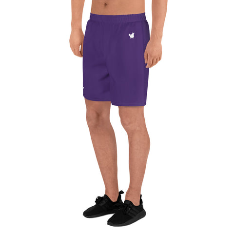 YAKWARY Men Sports Long Purple Shorts