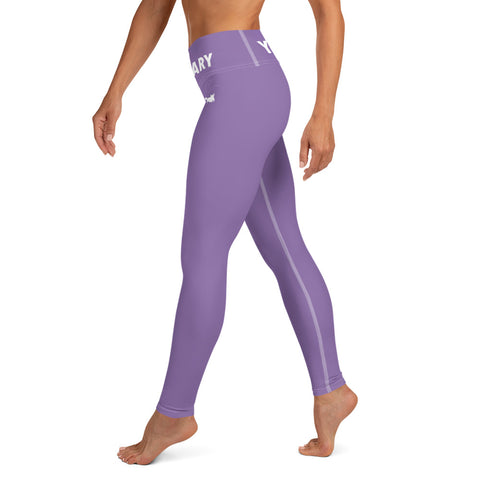 YAKWARY Purple Yoga Leggings With Pocket