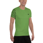 YAKWARY Men Green Sports T-shirt