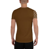 YAKWARY Men Brown Sports T-shirt