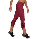 YAKWARY Women Red Capri Leggings