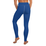 YAKWARY Blue Yoga Leggings With Pocket