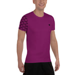 YAKWARY Men Pink Sports T-shirt