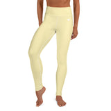 YAKWARY Yellow Yoga Leggings With Pocket