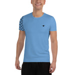 YAKWARY Men Blue Sports T-shirt