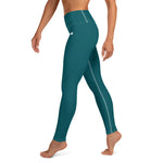 YAKWARY Turquoise Yoga Leggings Without Pocket