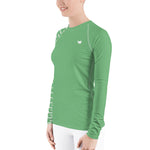 YAKWARY Women Green Special Rash Guard