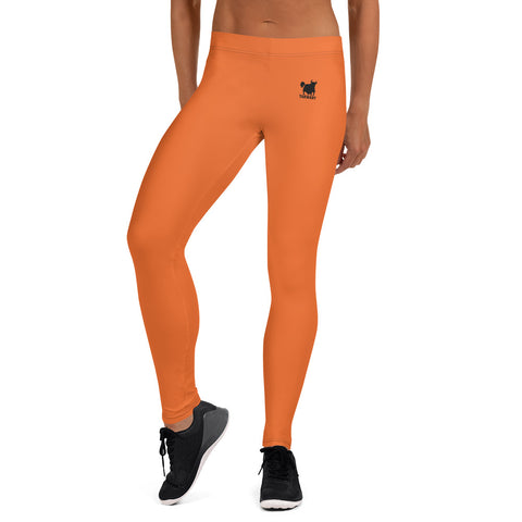 YAKWARY Women Orange Leggings