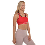 YAKWARY Women Red Padded Sports Bra