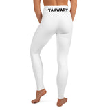 YAKWARY White Yoga Leggings With Pocket