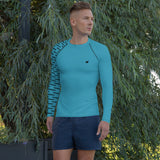 YAKWARY Men Gym Special Blue Rash Guard