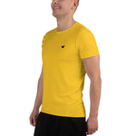 YAKWARY Men Yellow Sports T-shirt