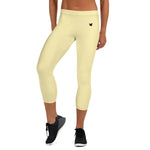 YAKWARY Women Yellow Capri Leggings