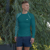 YAKWARY Men Gym Special Turquoise Rash Guard