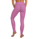 YAKWARY Pink Yoga Leggings Without Pocket