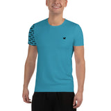 YAKWARY Men Blue Sports T-shirt