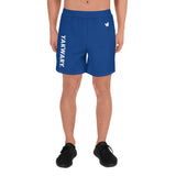 YAKWARY Men Sports Long Blue Shorts