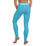 YAKWARY Blue Yoga Leggings Without Pocket