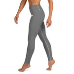 YAKWARY Gray Yoga Leggings With Pocket