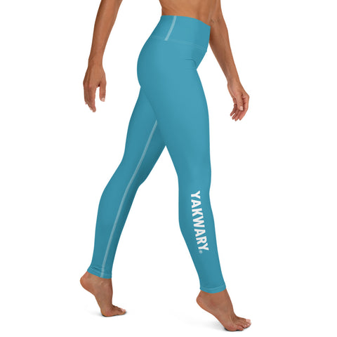 YAKWARY Blue Yoga Leggings Without Pocket