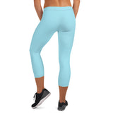 YAKWARY Women Blue Capri Leggings