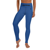 YAKWARY Blue Yoga Leggings With Pocket