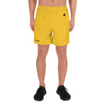 YAKWARY Men Sports Long Yellow Shorts