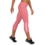 YAKWARY Women Pink Capri Leggings