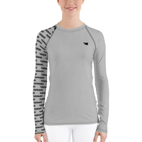 YAKWARY Women Gray Special Rash Guard