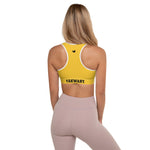 YAKWARY Women Yellow Padded Sports Bra