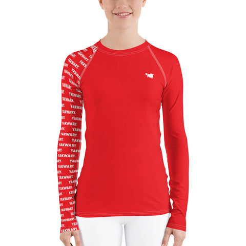 YAKWARY Women Red Special Rash Guard