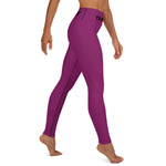 YAKWARY Pink Yoga Leggings Without Pocket