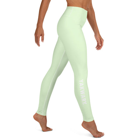 YAKWARY Green Yoga Leggings Without Pocket