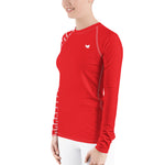 YAKWARY Women Red Special Rash Guard