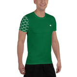 YAKWARY Men Green Sports T-shirt