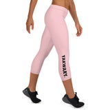 YAKWARY Women Pink Capri Leggings