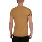 YAKWARY Men Brown Sports T-shirt