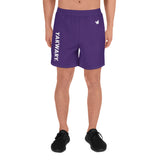 YAKWARY Men Sports Long Purple Shorts