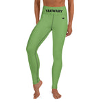 YAKWARY Green Yoga Leggings Without Pocket