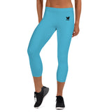 YAKWARY Women Blue Capri Leggings