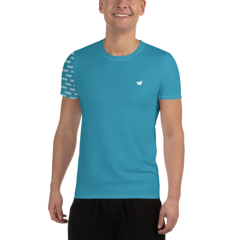 YAKWARY Men Blue Sports T-shirt