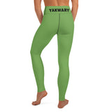 YAKWARY Green Yoga Leggings Without Pocket