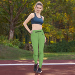 YAKWARY Green Yoga Leggings With Pocket