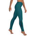 YAKWARY Turquoise Yoga Leggings Without Pocket