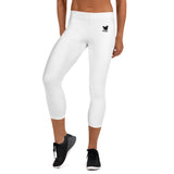 YAKWARY Women White Capri Leggings