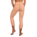 YAKWARY Orange Yoga Capri Leggings With Pocket