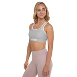 YAKWARY Women Gray Padded Sports Bra