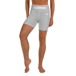 YAKWARY Women Gray Yoga Shorts With Pocket